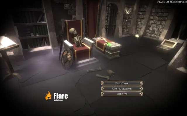 Flare Titelbildschirm