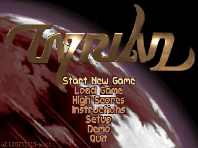 Tyrian title screen