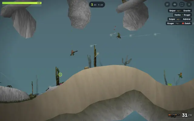 Jetstorm: flying with the jetpack over the cactus desert of DesertWind